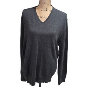 Life After Denim V-Neck Men's Gray‎ Sweater Size XL NEW!